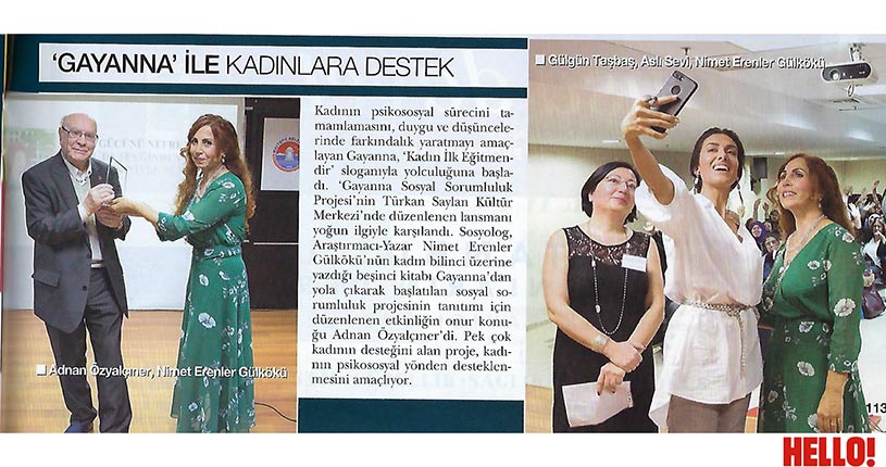Gayanna ile Kadınlara Destek - Hello Dergisi